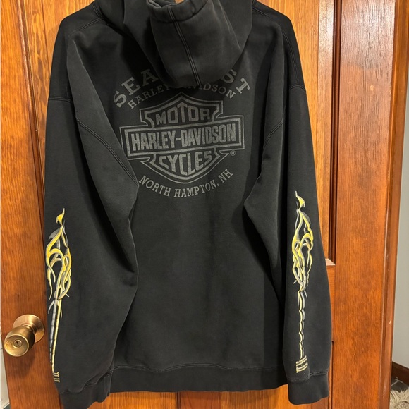 Harley-Davidson black hoodie XL seacoast chapter/north hampton NH - Picture 4 of 5